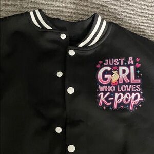 K-Pop Demon Hunter Themed Kid’s Black Jacket